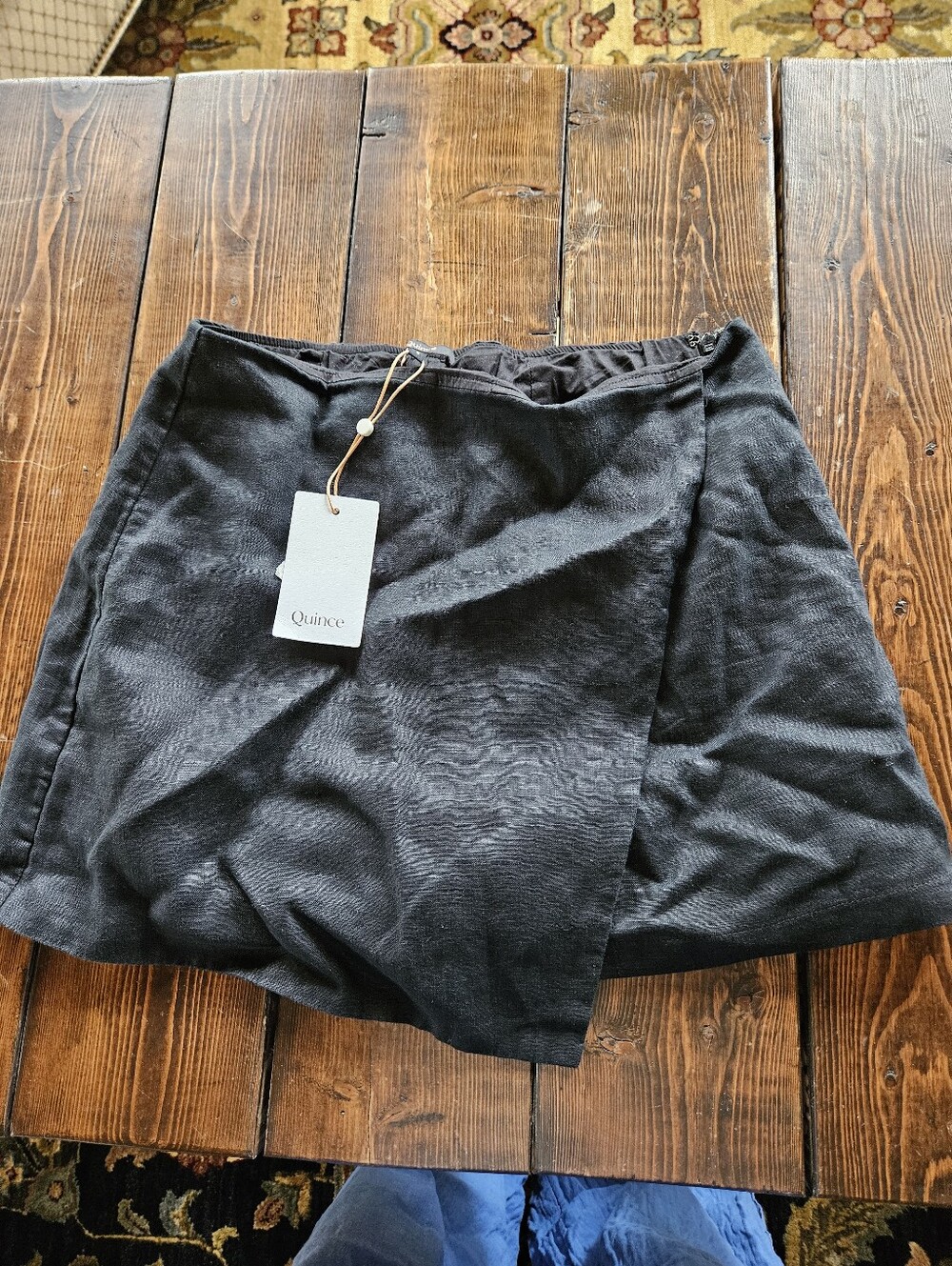 Quince Black Women's Wrap Skort